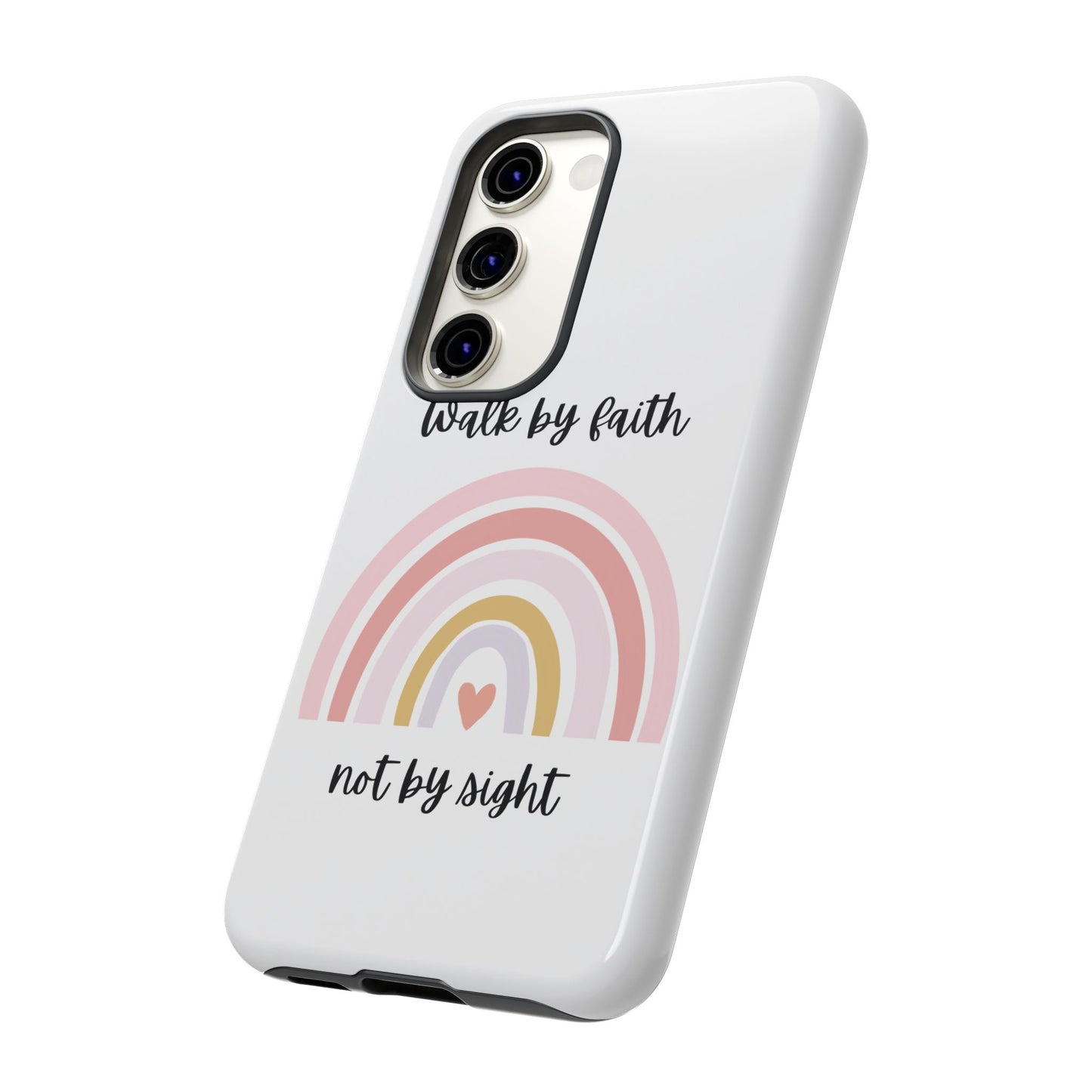 Walk By Faith Rainbow Phone Case