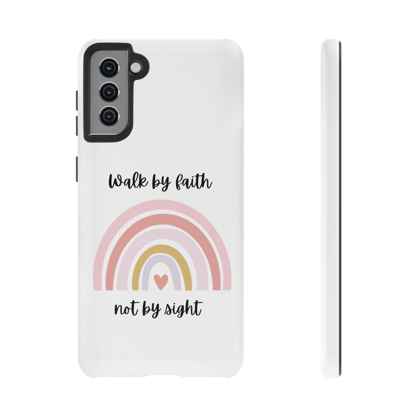Walk By Faith Rainbow Phone Case