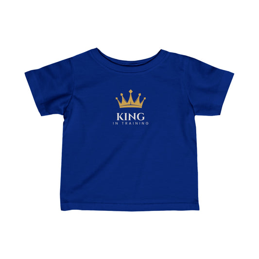 King in Training Black Font Infant Fine Jersey T-Shirt
