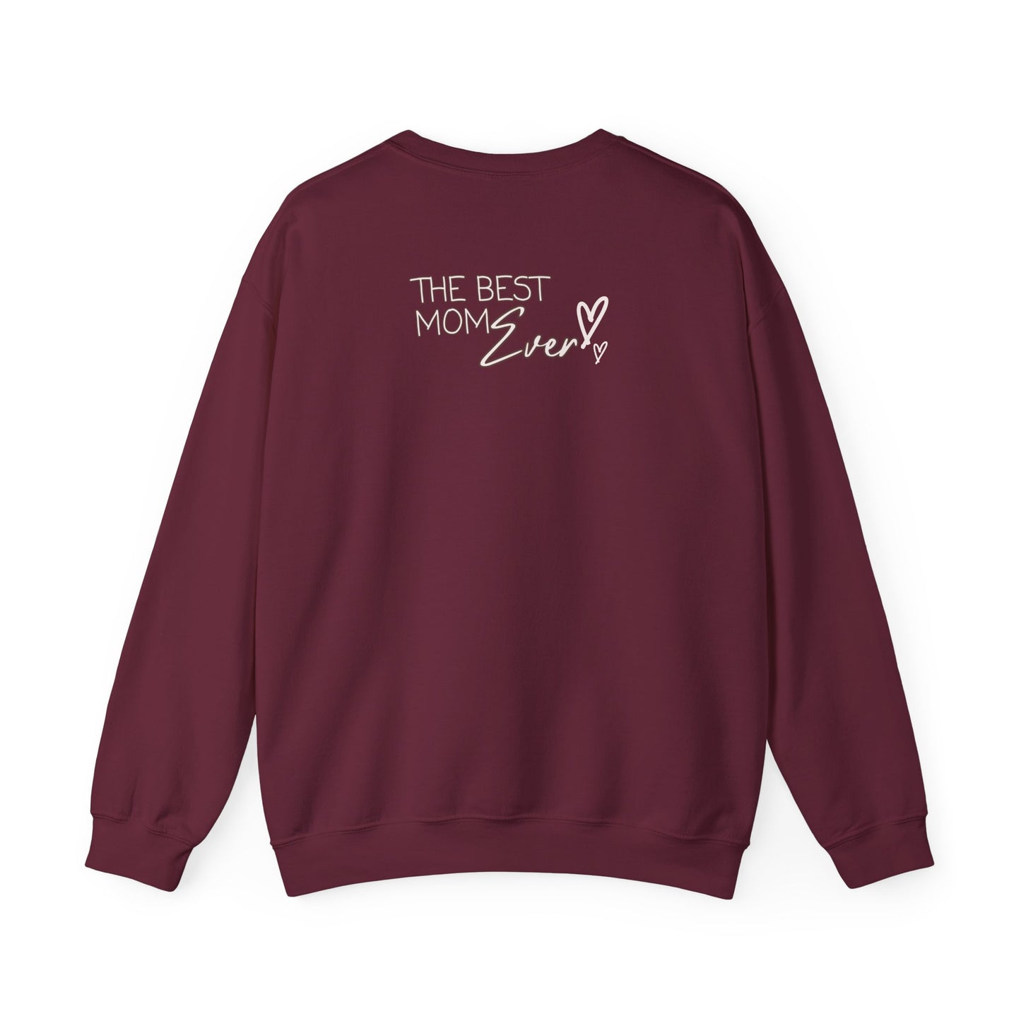 Best Mom Ever Hearts Heavy Blend™ Crewneck Sweatshirt