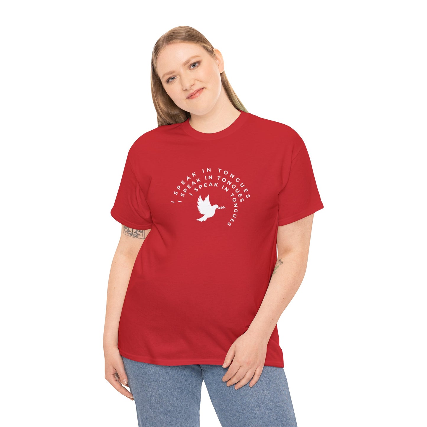 Speak In Tongues White Dove Unisex Cotton T-Shirt