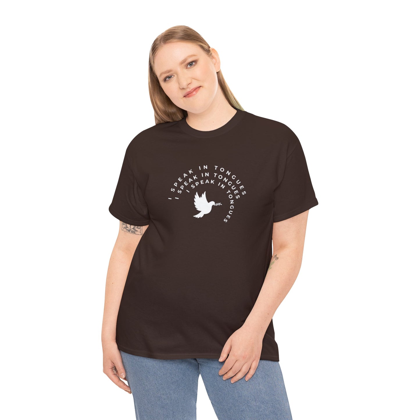 Speak In Tongues White Dove Unisex Cotton T-Shirt
