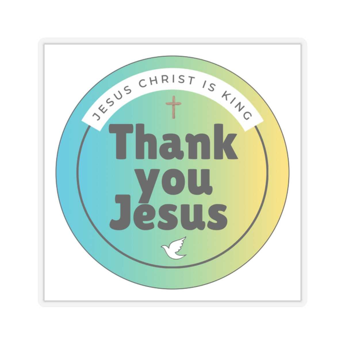 Thank You Jesus Stickers (Green-Yellow)