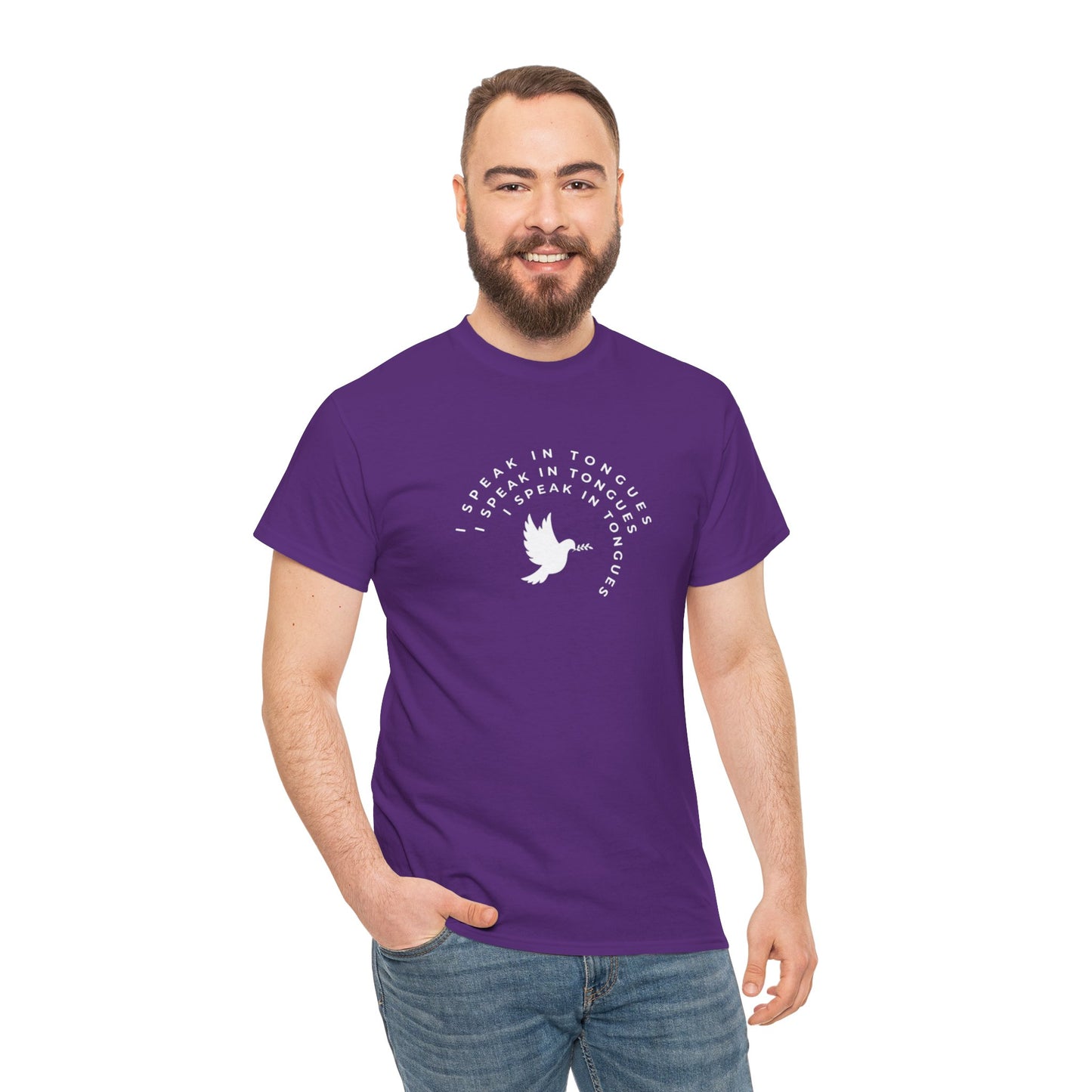 Speak In Tongues White Dove Unisex Cotton T-Shirt