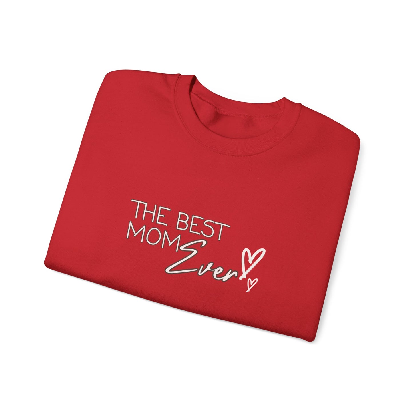 Best Mom Ever Hearts Heavy Blend™ Crewneck Sweatshirt
