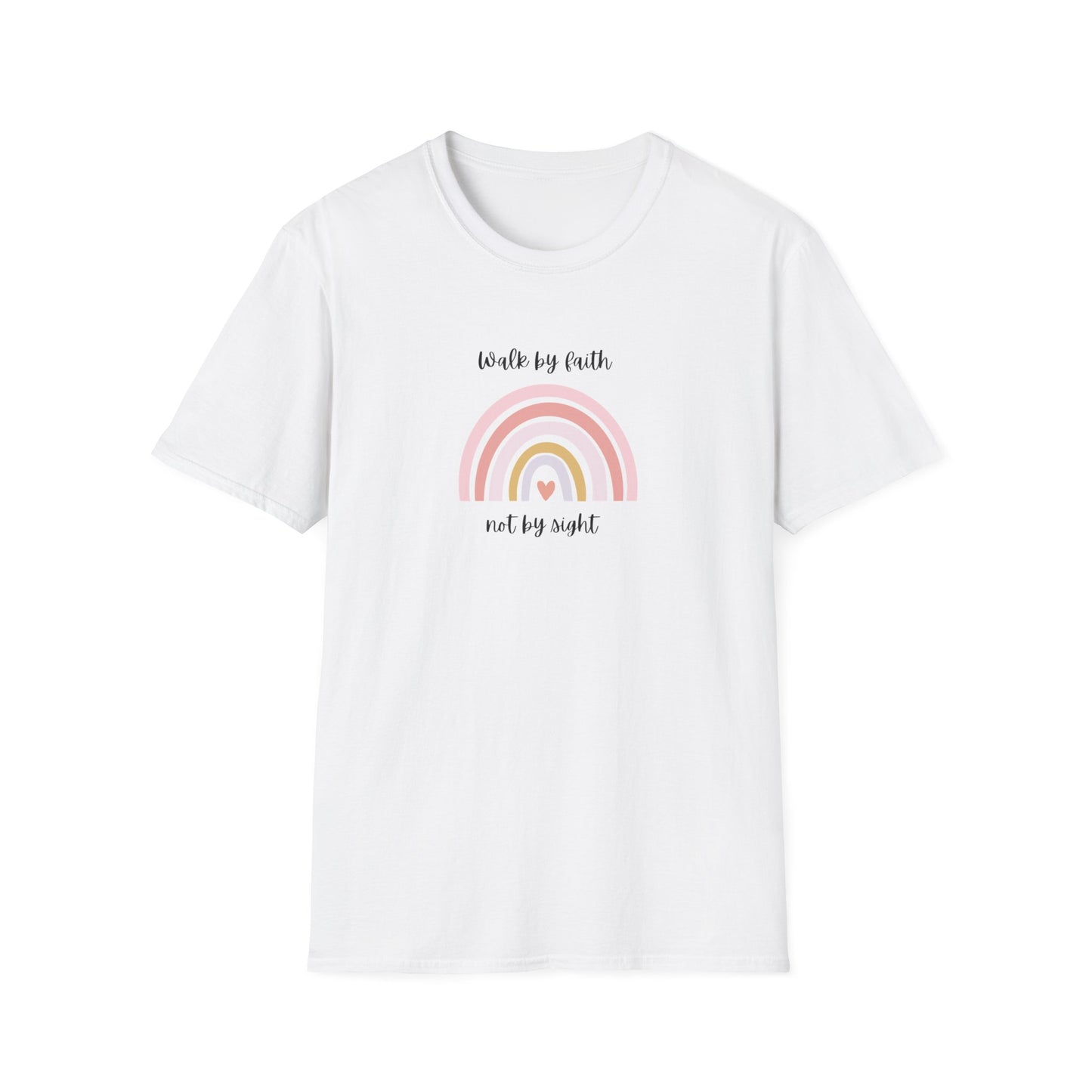 Walk By Faith Rainbow Unisex Soft Style T-Shirt