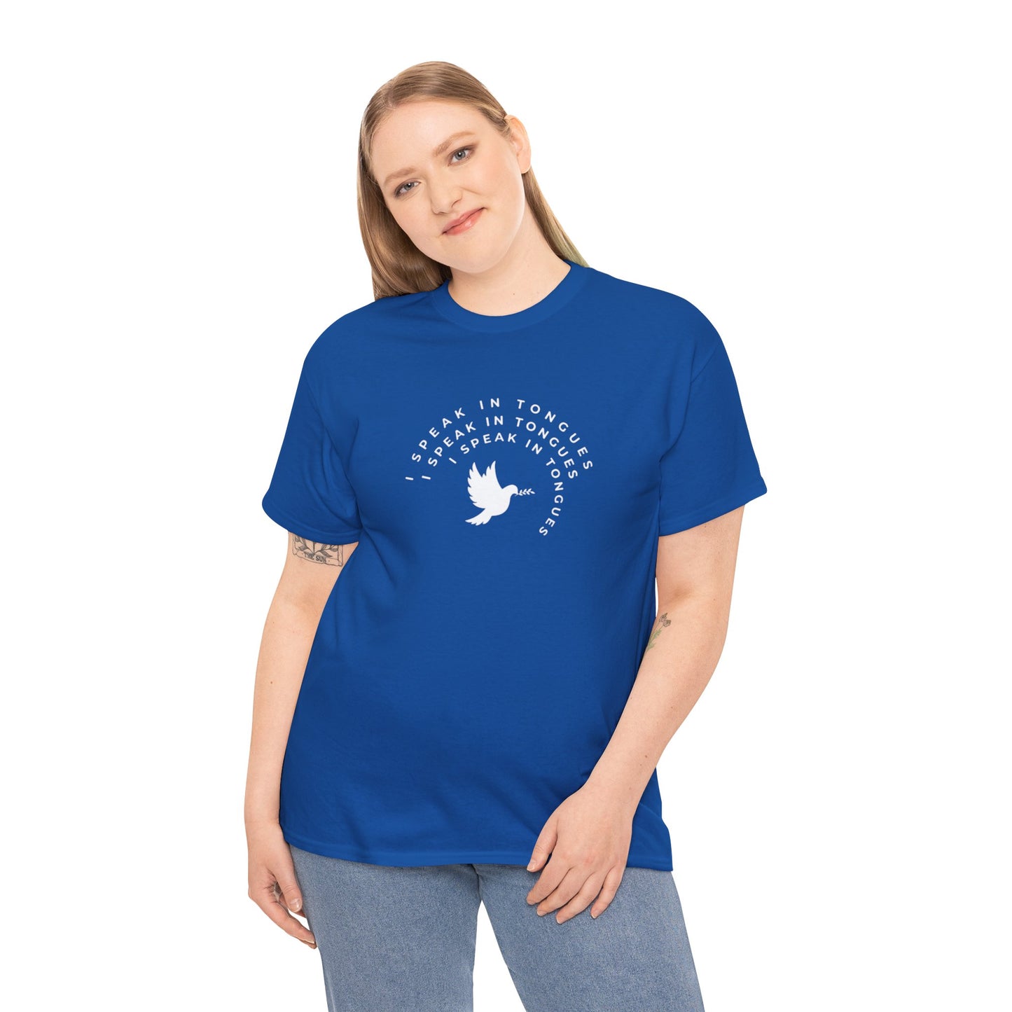 Speak In Tongues White Dove Unisex Cotton T-Shirt