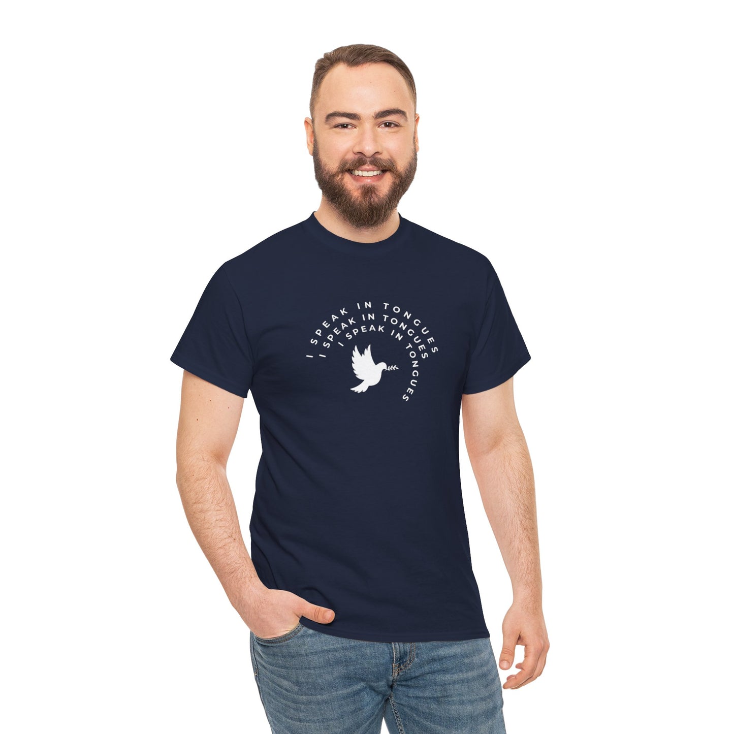 Speak In Tongues White Dove Unisex Cotton T-Shirt