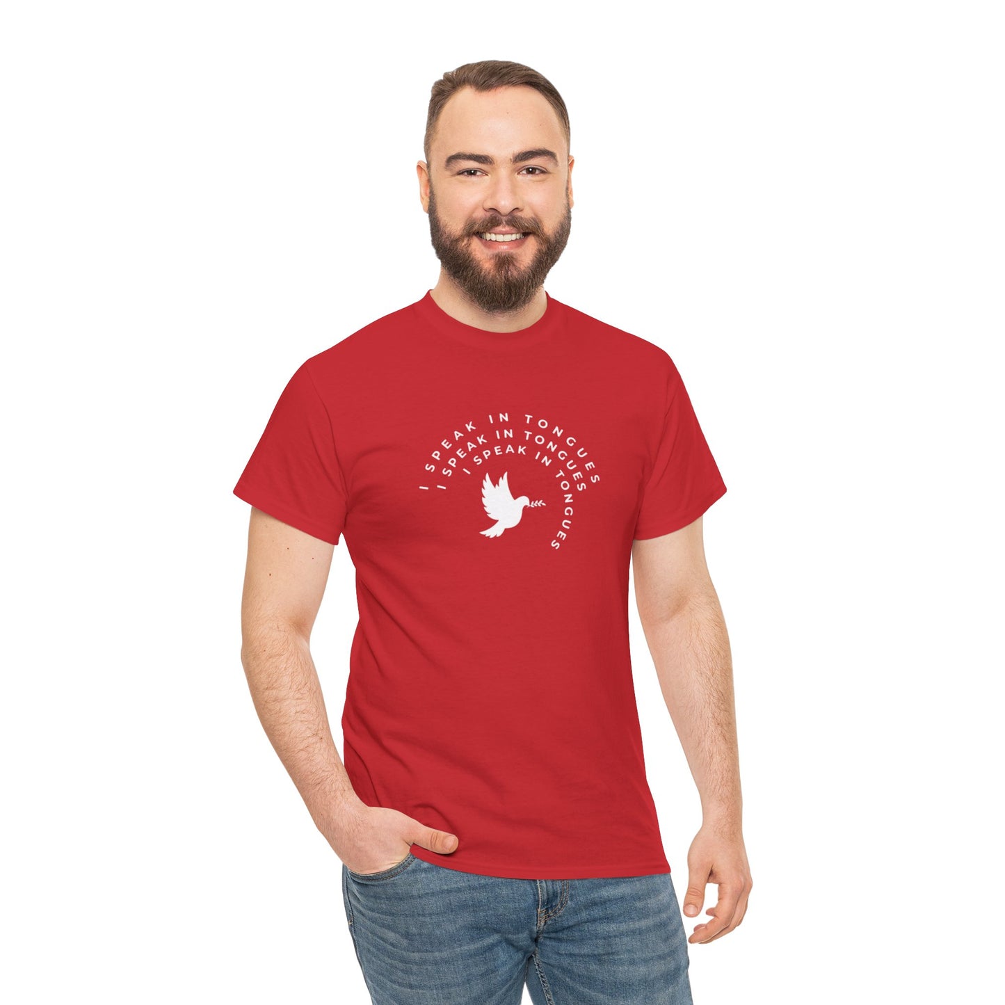Speak In Tongues White Dove Unisex Cotton T-Shirt