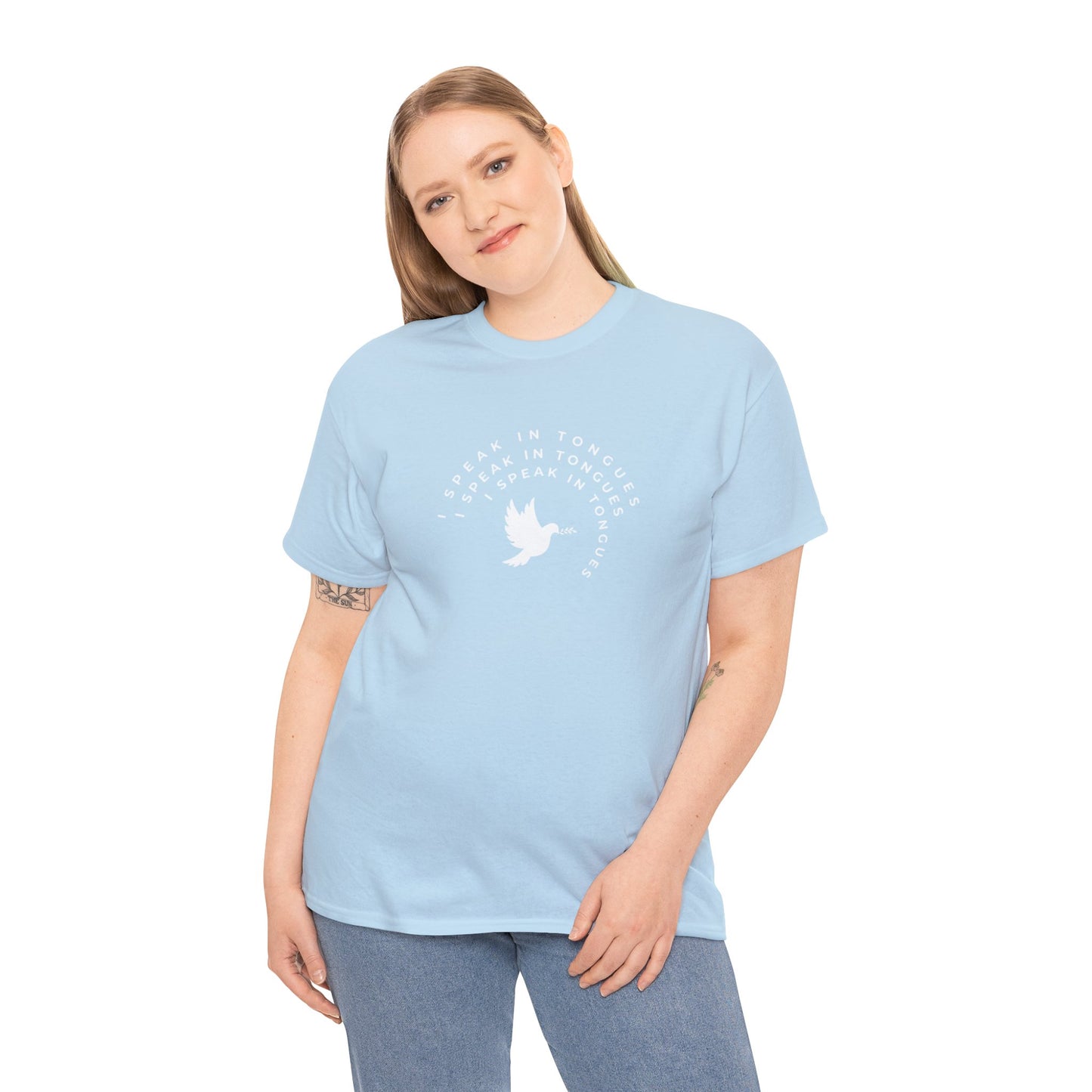 Speak In Tongues White Dove Unisex Cotton T-Shirt