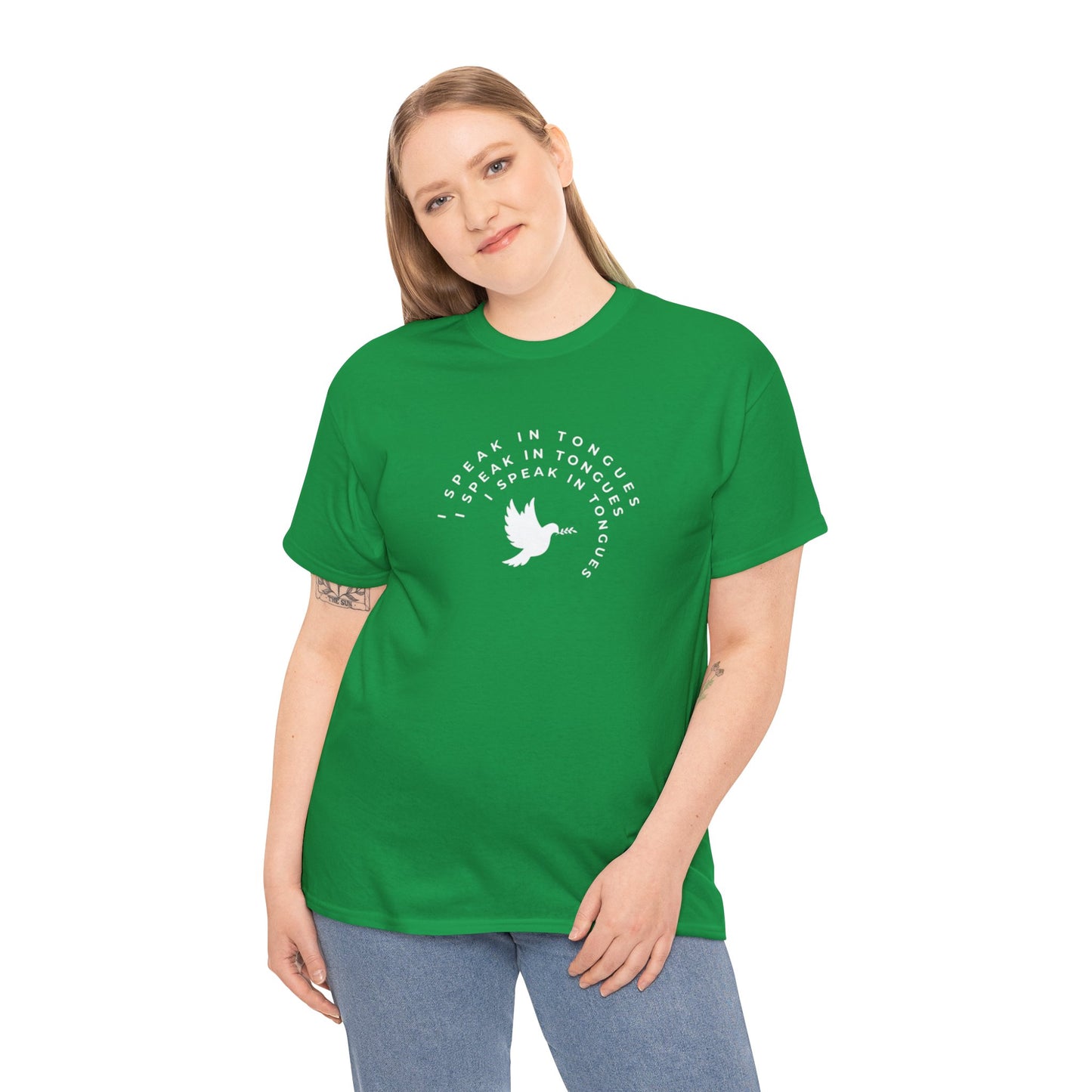 Speak In Tongues White Dove Unisex Cotton T-Shirt