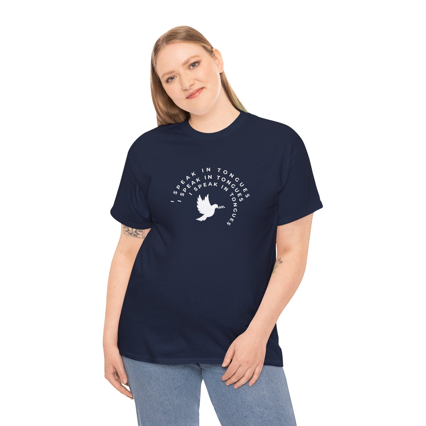 Speak In Tongues White Dove Unisex Cotton T-Shirt