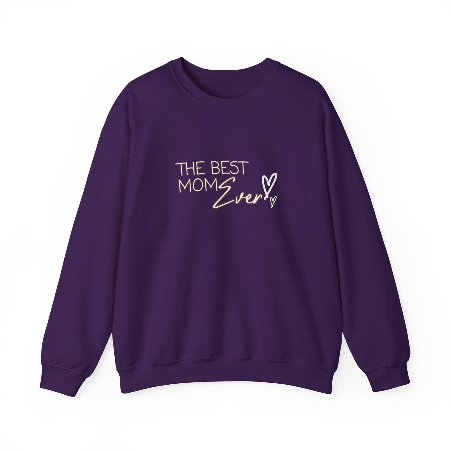 Best Mom Ever Hearts Heavy Blend™ Crewneck Sweatshirt