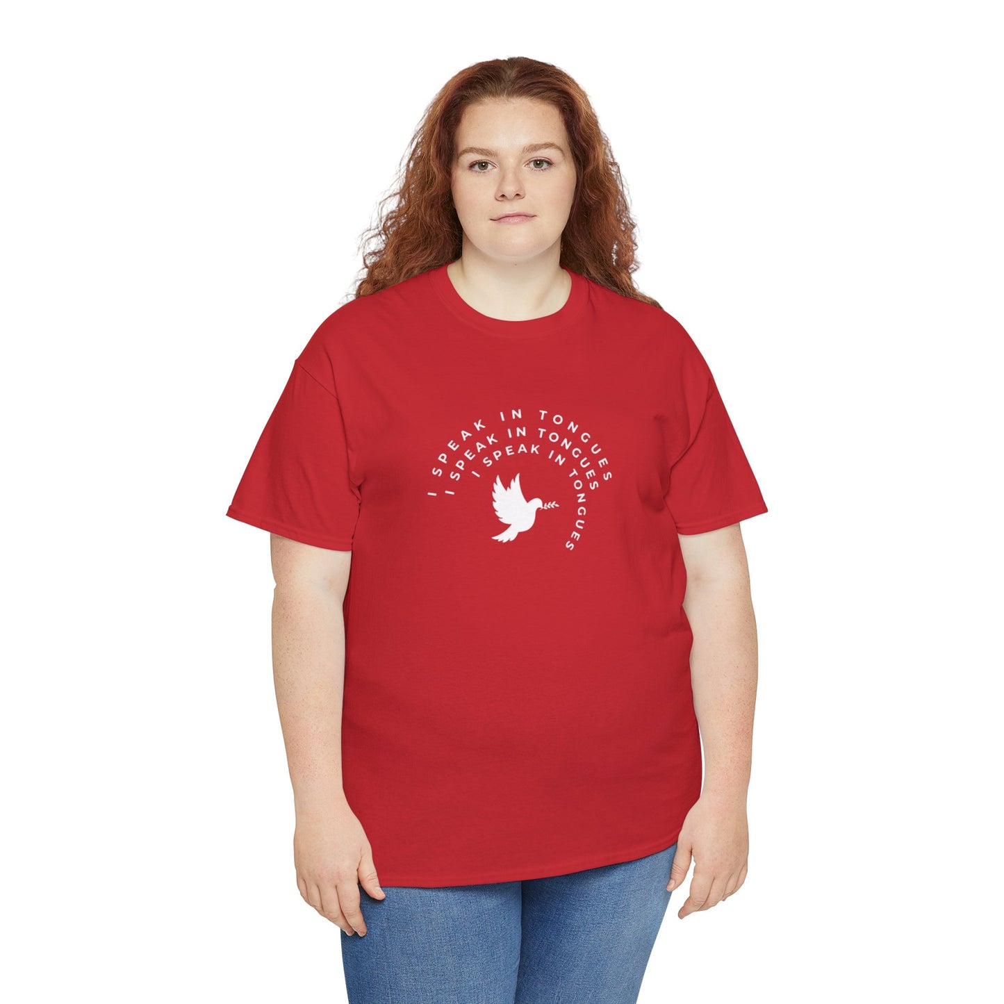 Speak In Tongues White Dove Unisex Cotton T-Shirt