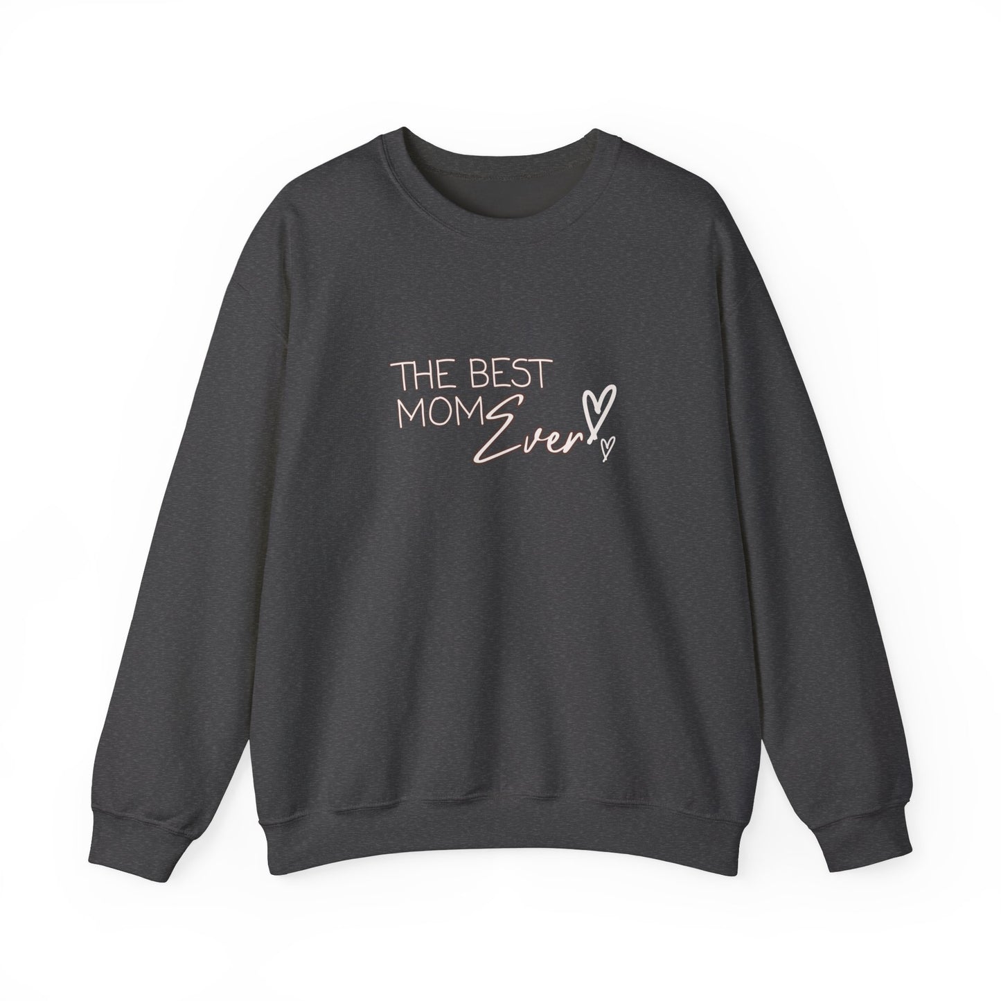 Best Mom Ever Hearts Heavy Blend™ Crewneck Sweatshirt