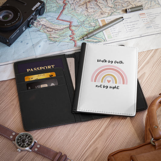 Walk By Faith Rainbow Passport Cover