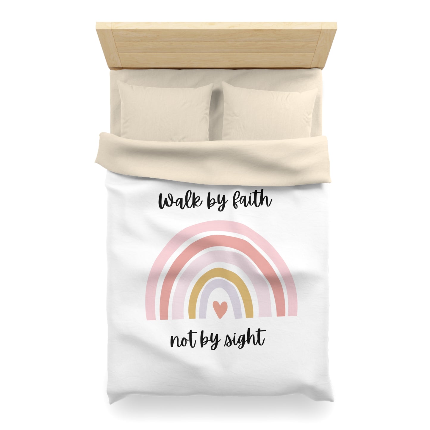 Walk By Faith Rainbow Microfiber Duvet Cover