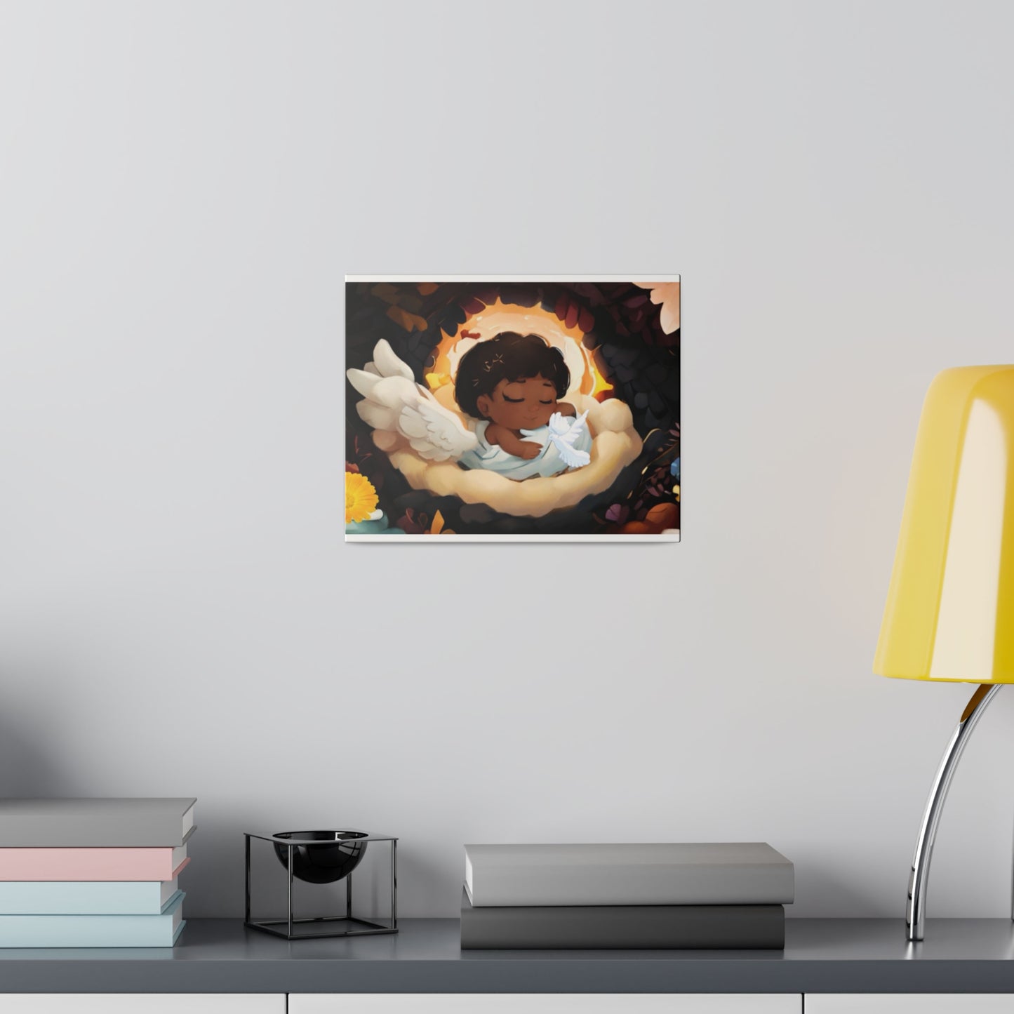 Sleeping Baby & Holy Spirit Dove Original Artwork Matte Canvas