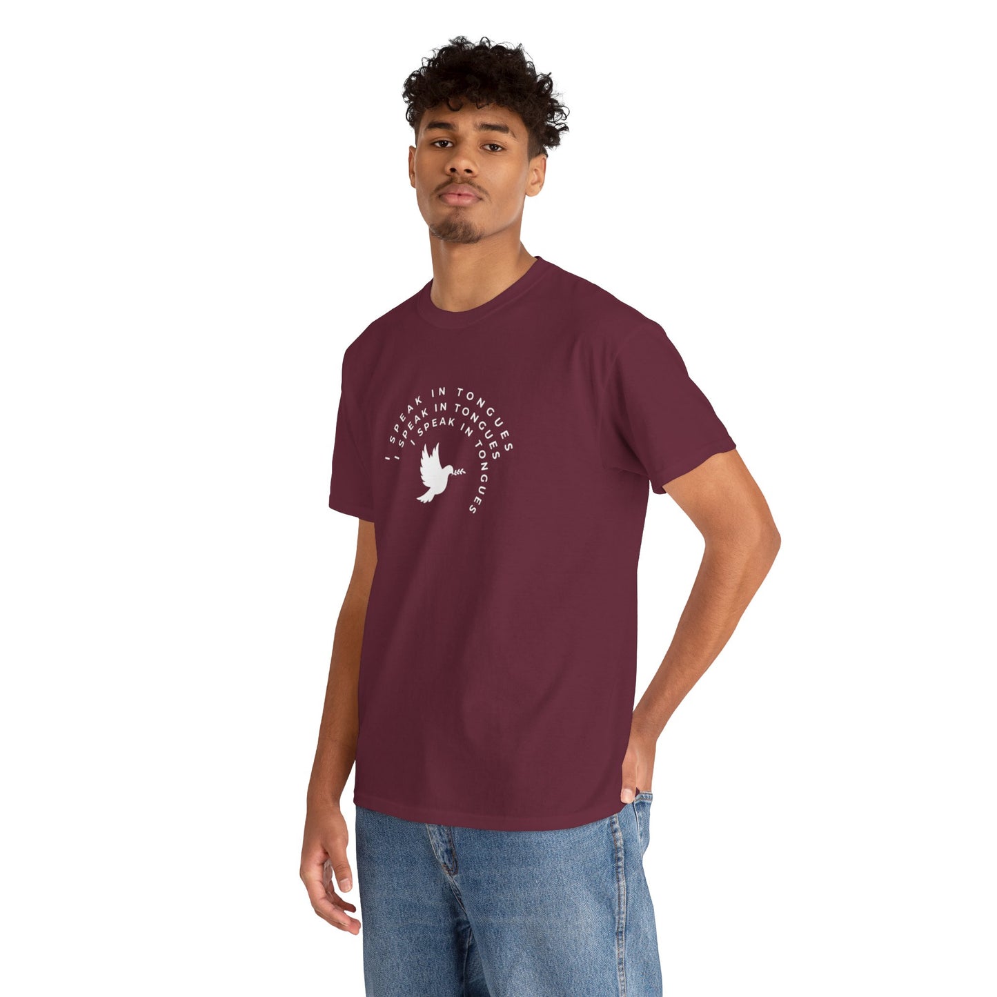 Speak In Tongues White Dove Unisex Cotton T-Shirt