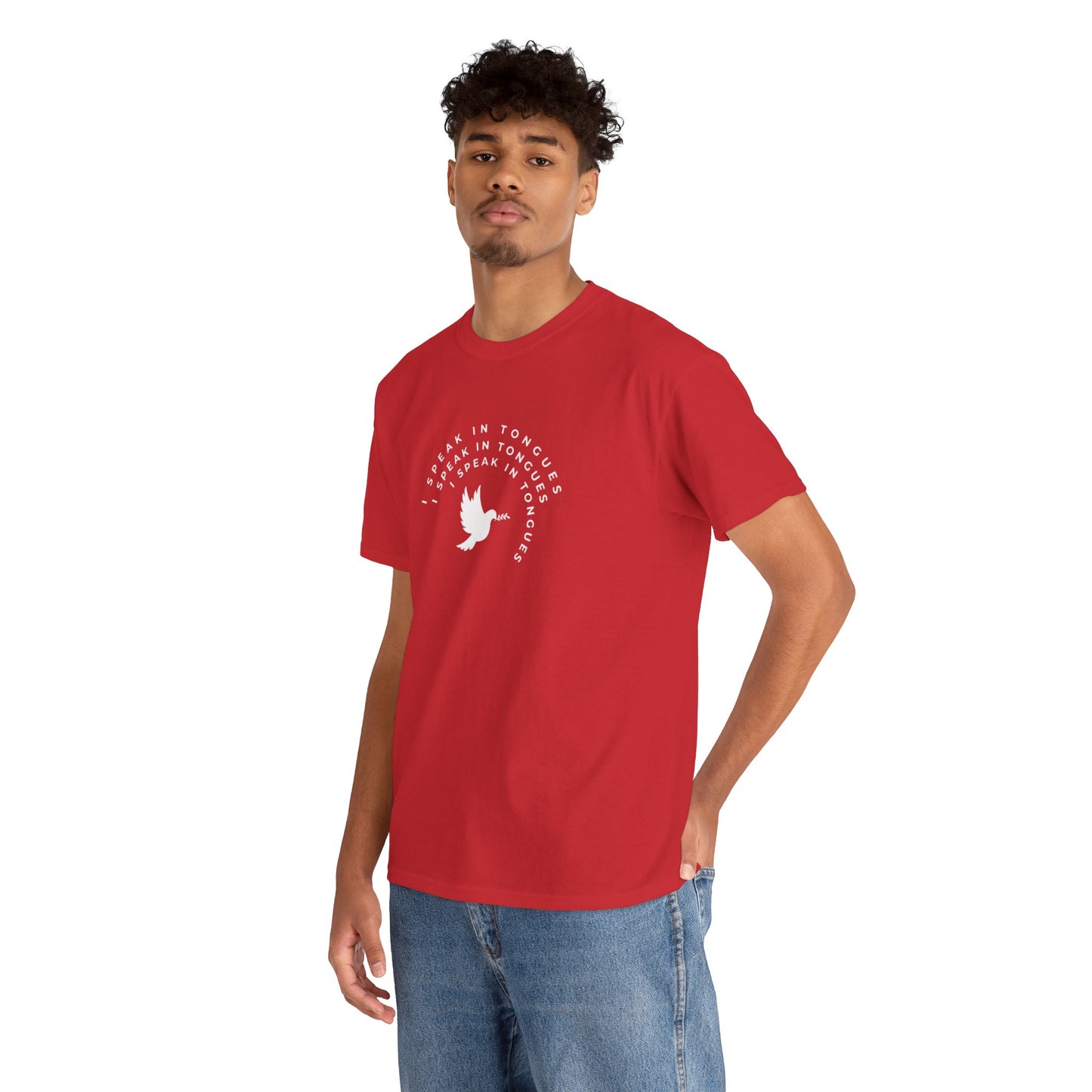 Speak In Tongues White Dove Unisex Cotton T-Shirt