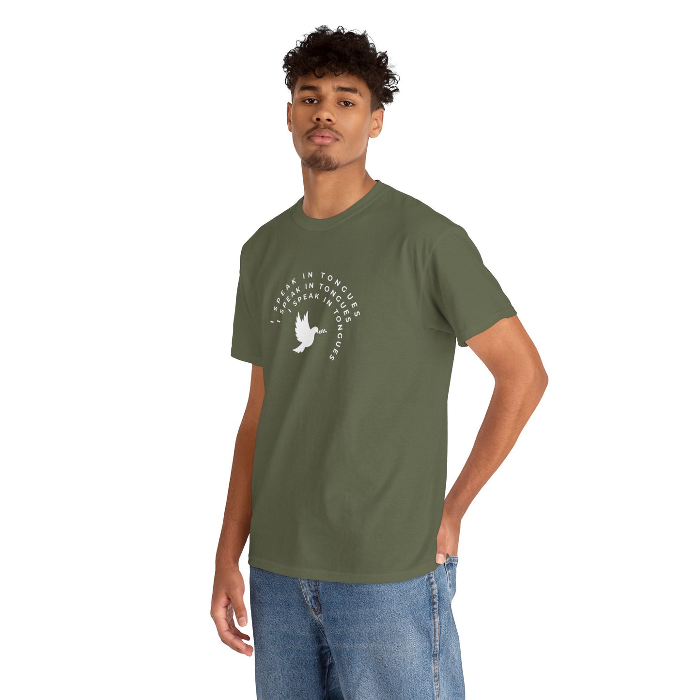 Speak In Tongues White Dove Unisex Cotton T-Shirt