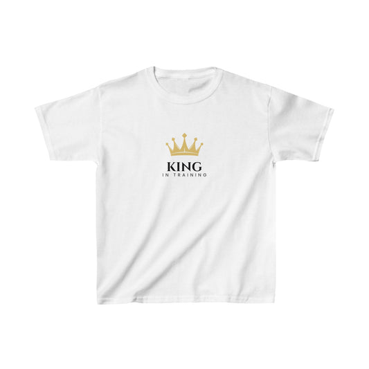 King in Training Black Font Kids Cotton T-Shirt
