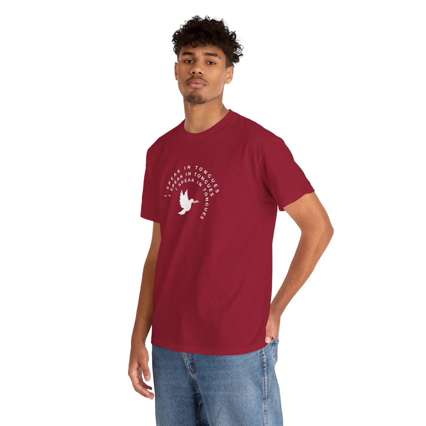 Speak In Tongues White Dove Unisex Cotton T-Shirt