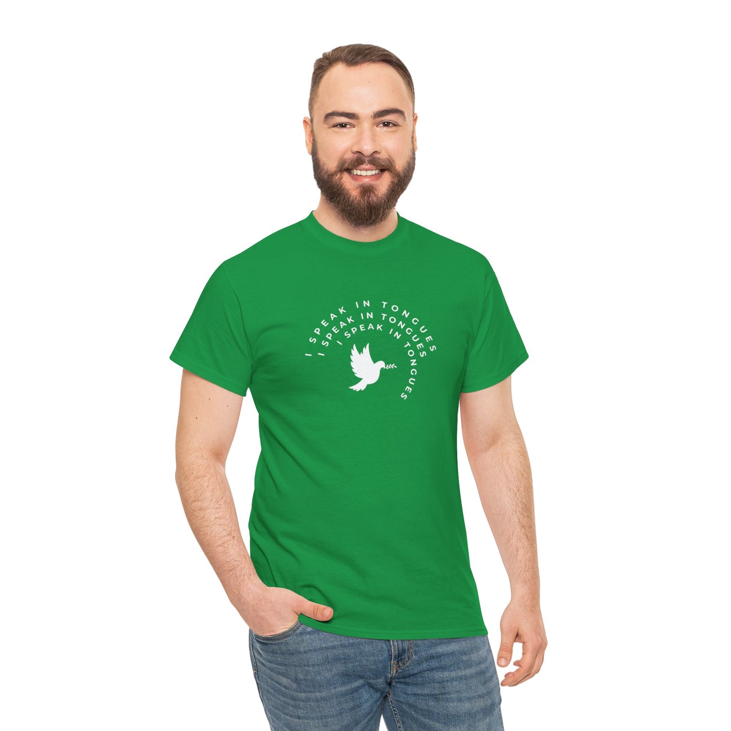 Speak In Tongues White Dove Unisex Cotton T-Shirt