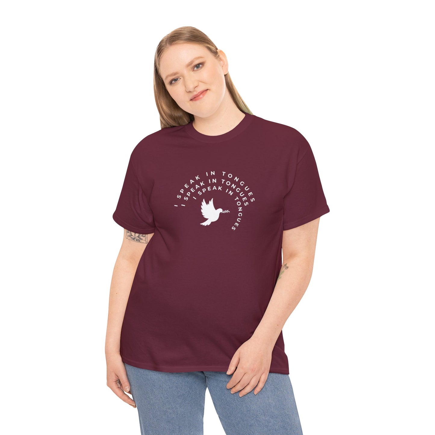 Speak In Tongues White Dove Unisex Cotton T-Shirt