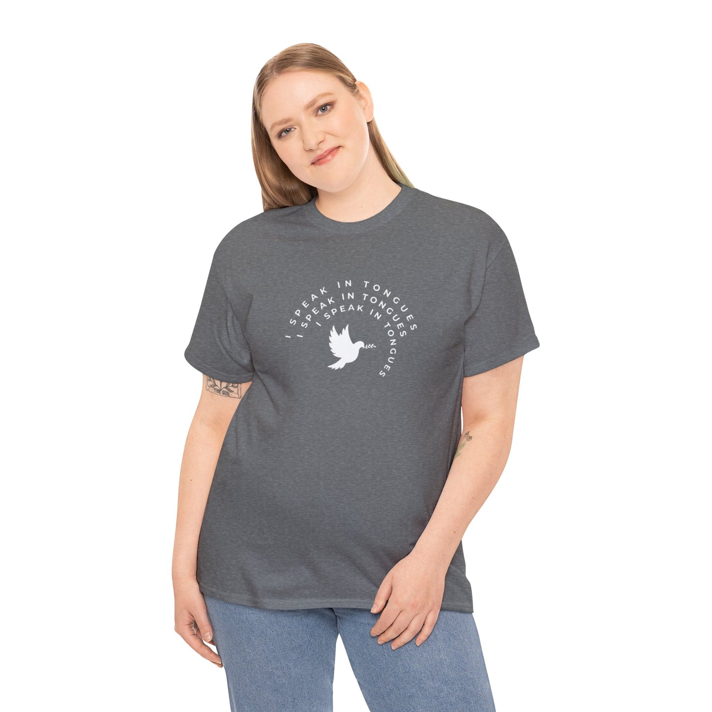 Speak In Tongues White Dove Unisex Cotton T-Shirt