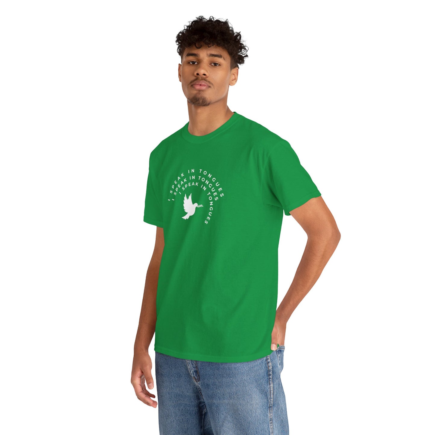 Speak In Tongues White Dove Unisex Cotton T-Shirt