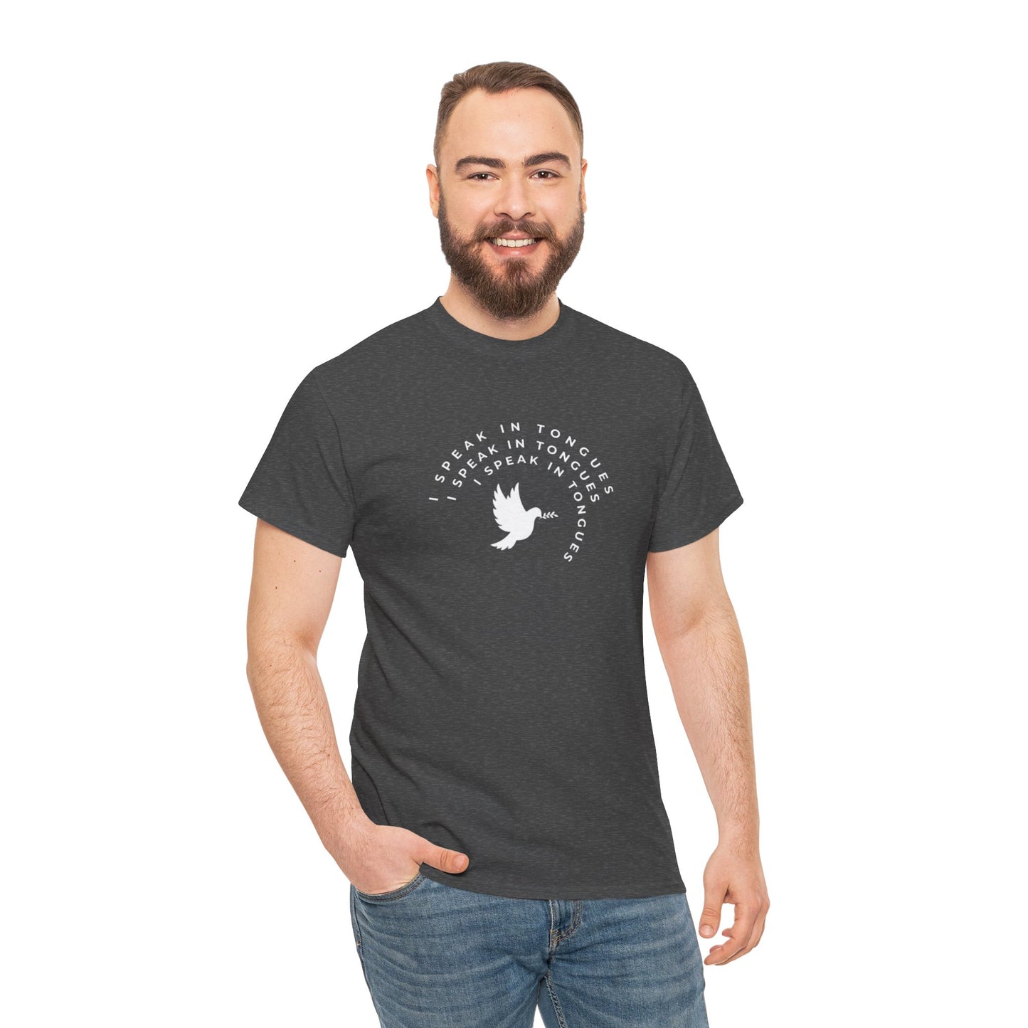 Speak In Tongues White Dove Unisex Cotton T-Shirt
