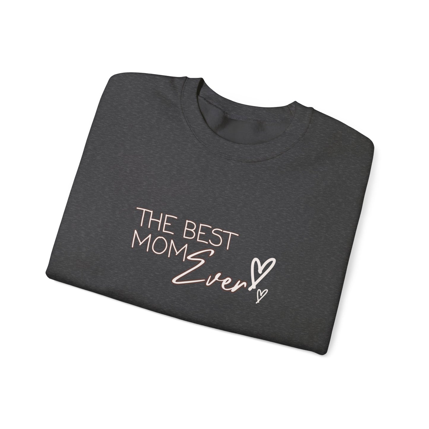 Best Mom Ever Hearts Heavy Blend™ Crewneck Sweatshirt