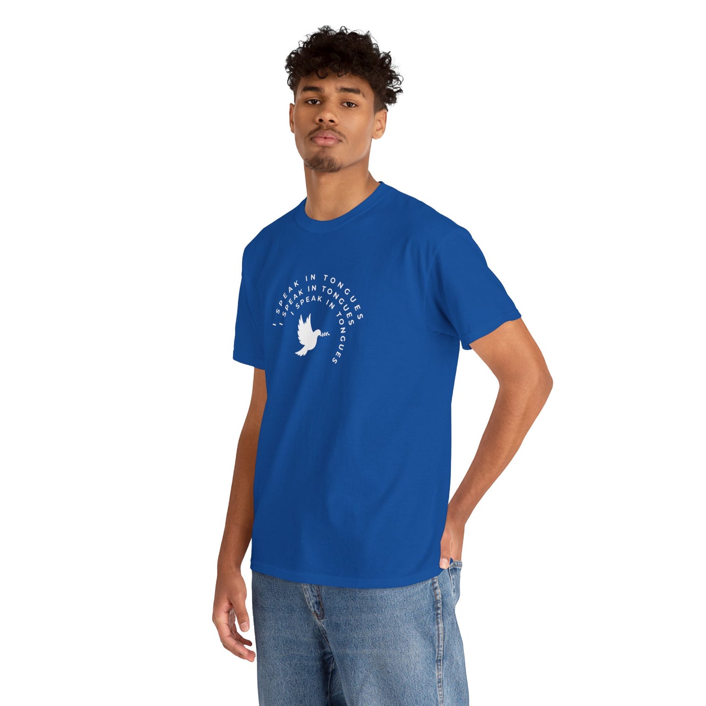 Speak In Tongues White Dove Unisex Cotton T-Shirt