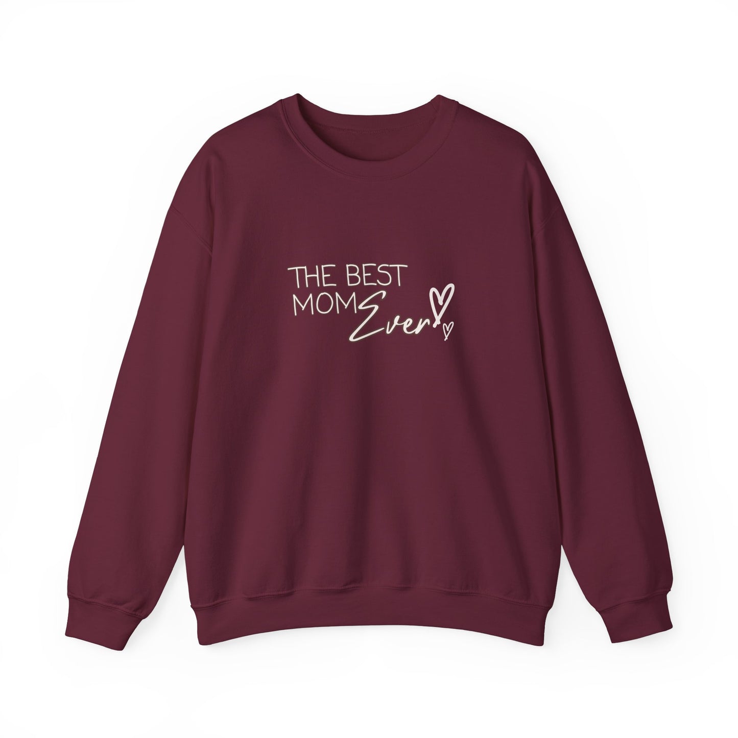 Best Mom Ever Hearts Heavy Blend™ Crewneck Sweatshirt