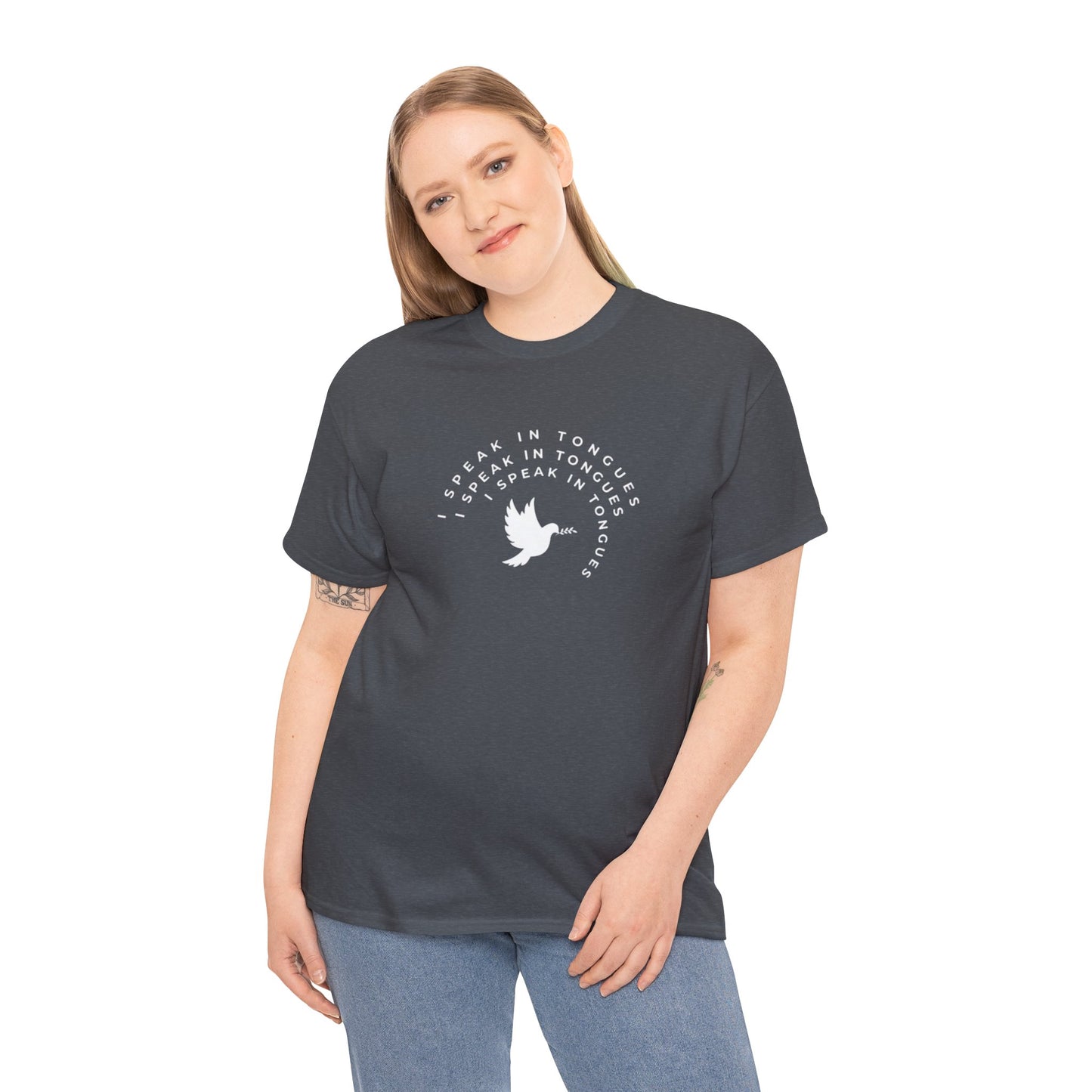 Speak In Tongues White Dove Unisex Cotton T-Shirt