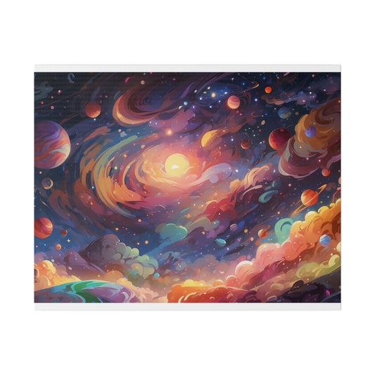 Glorious Galaxy Original Art Matte Canvas