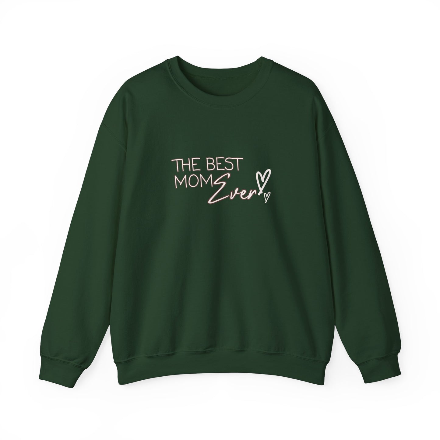 Best Mom Ever Hearts Heavy Blend™ Crewneck Sweatshirt