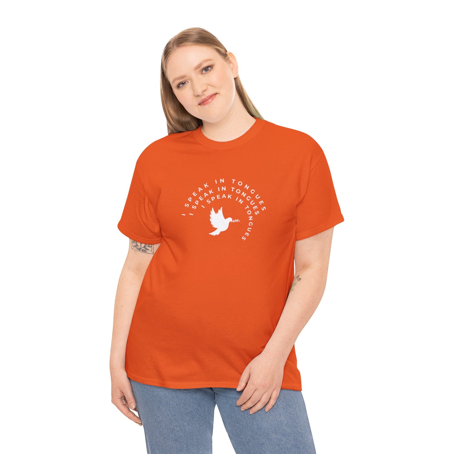 Speak In Tongues White Dove Unisex Cotton T-Shirt