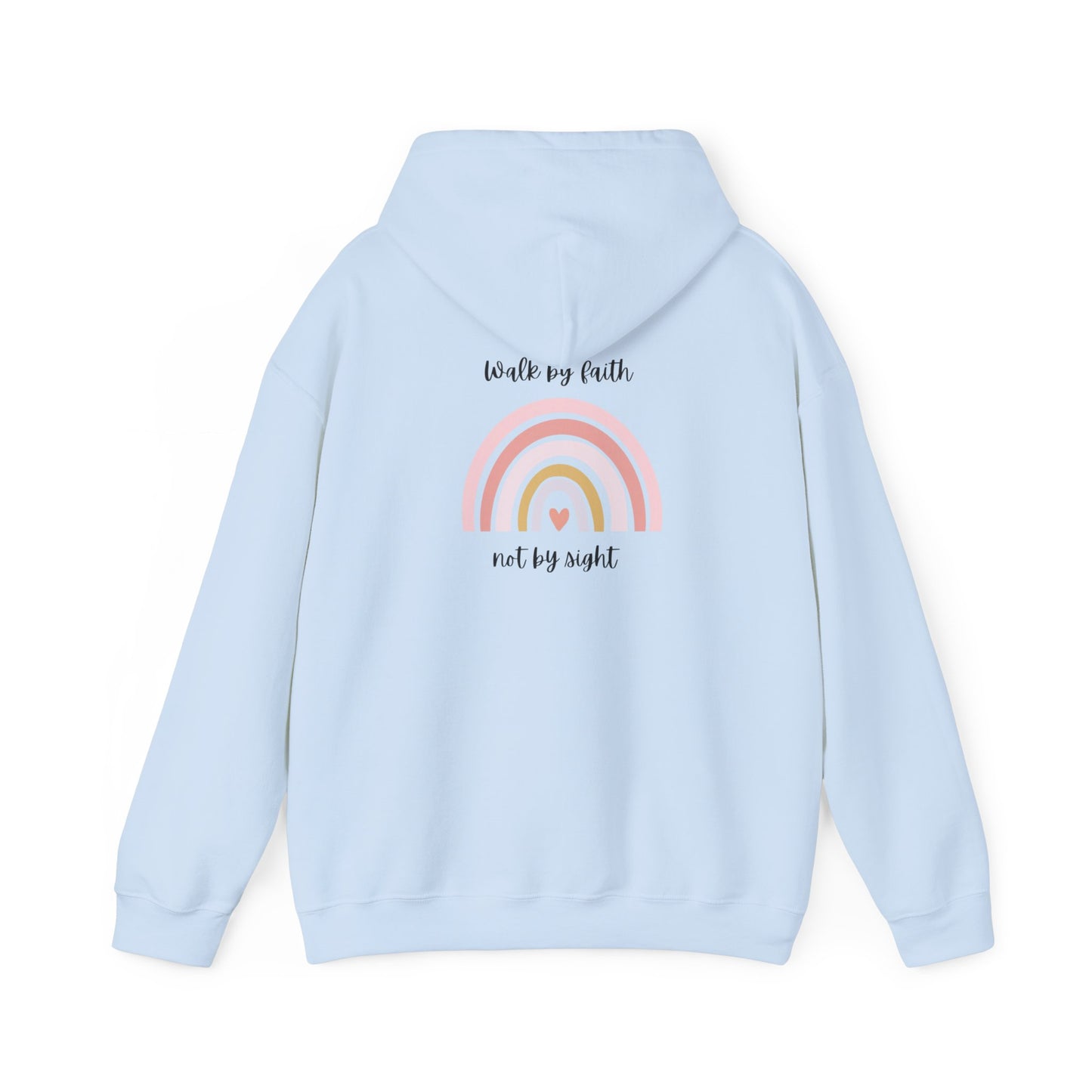 Walk By Faith Rainbow Hooded Sweatshirt