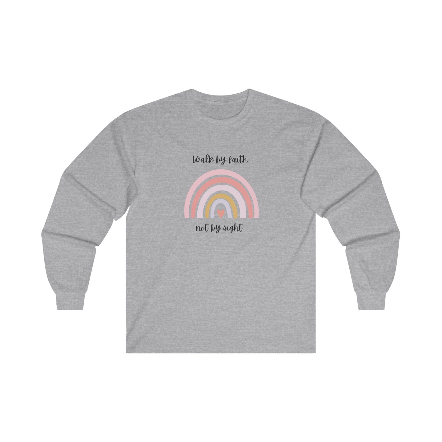 Walk By Faith Rainbow Unisex Ultra Cotton Long Sleeve T-Shirt