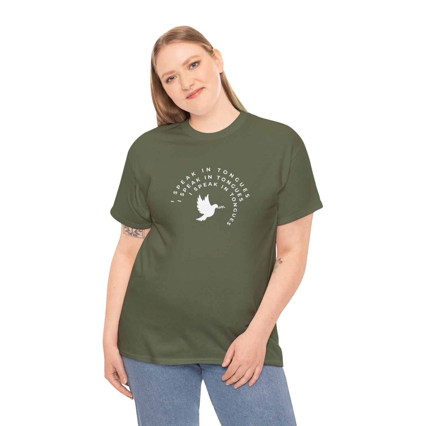 Speak In Tongues White Dove Unisex Cotton T-Shirt