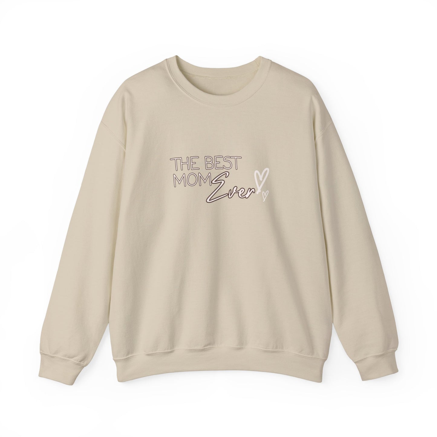 Best Mom Ever Hearts Heavy Blend™ Crewneck Sweatshirt