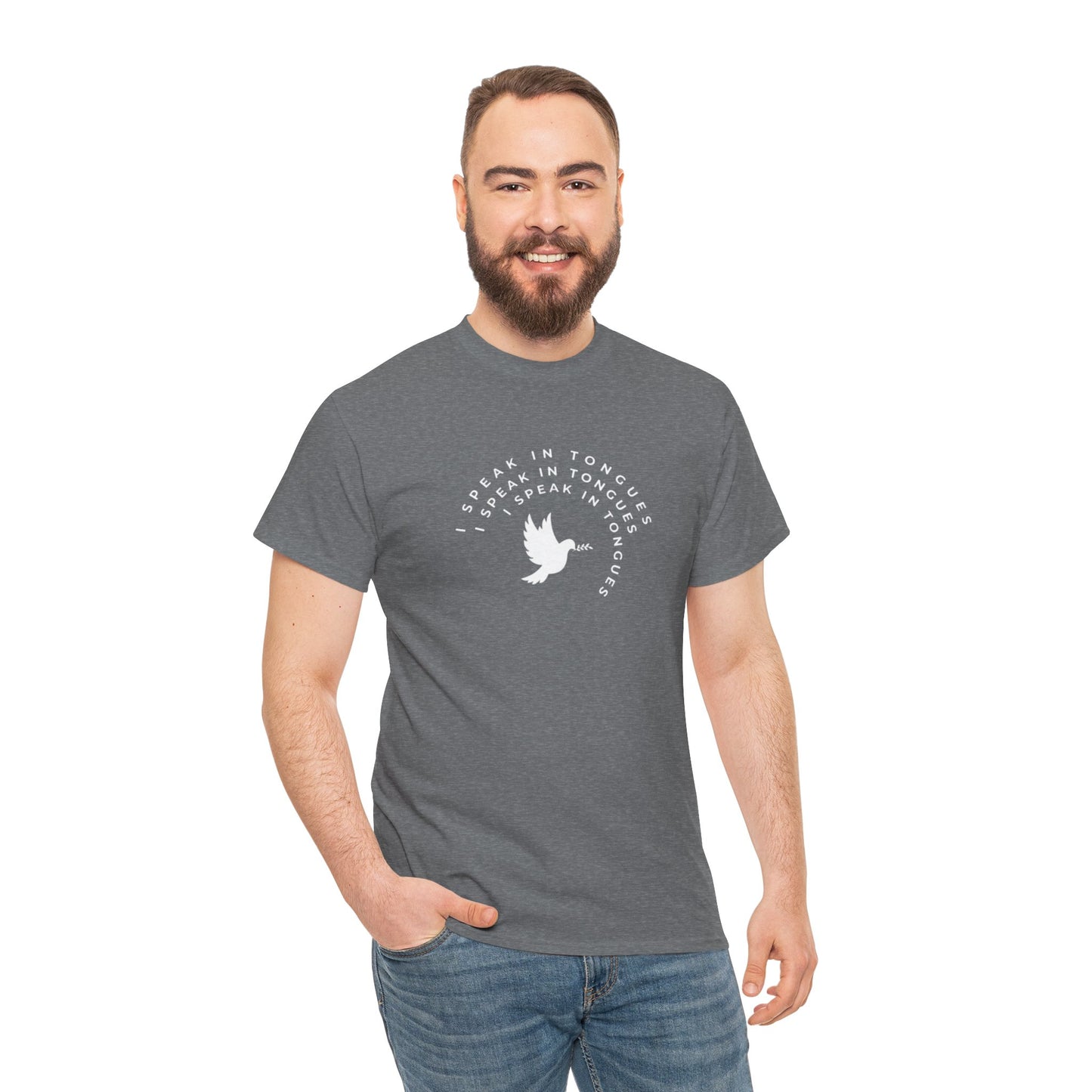 Speak In Tongues White Dove Unisex Cotton T-Shirt