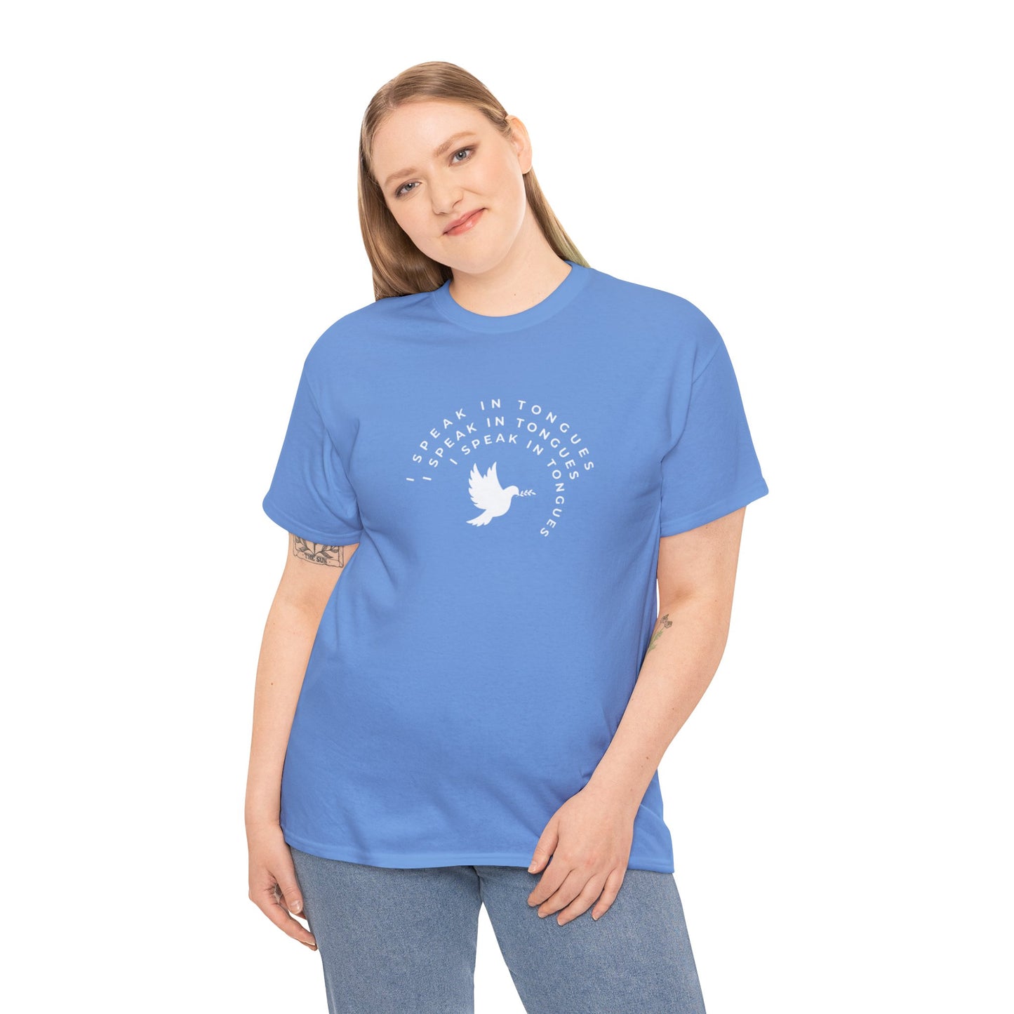 Speak In Tongues White Dove Unisex Cotton T-Shirt