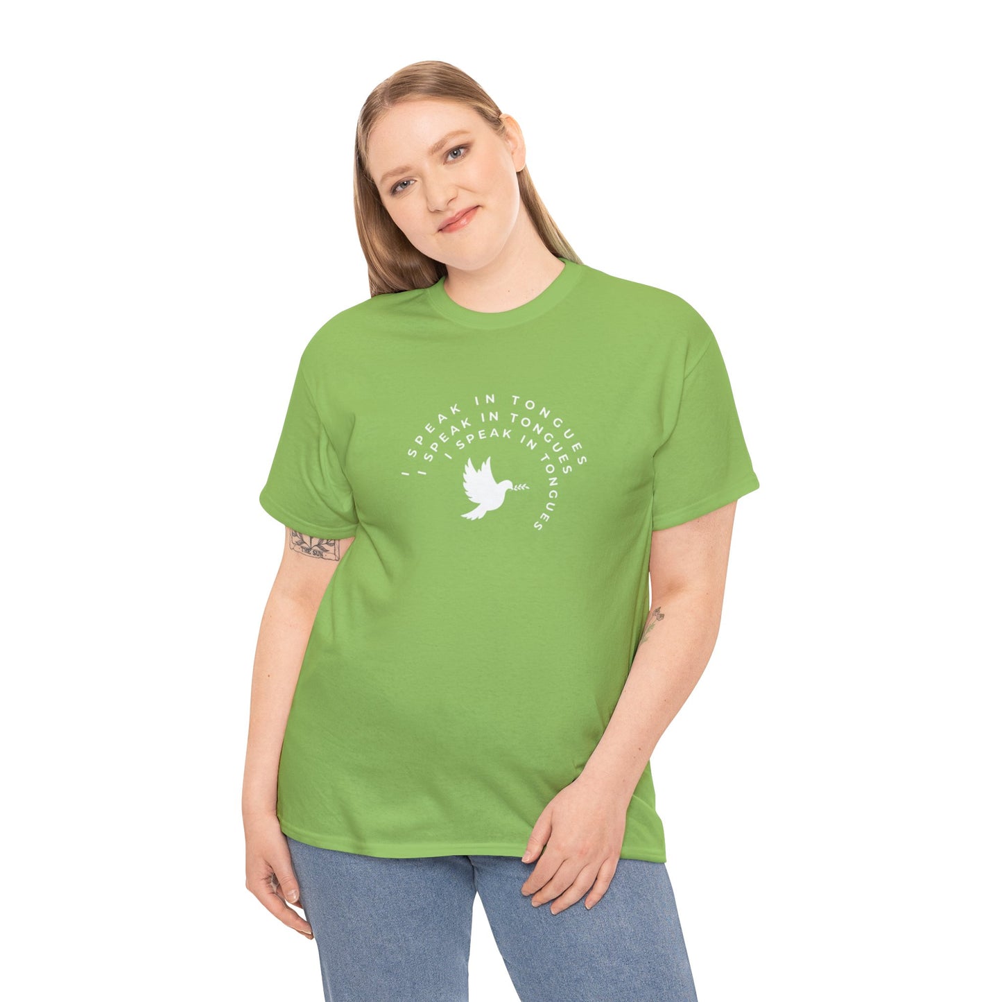 Speak In Tongues White Dove Unisex Cotton T-Shirt