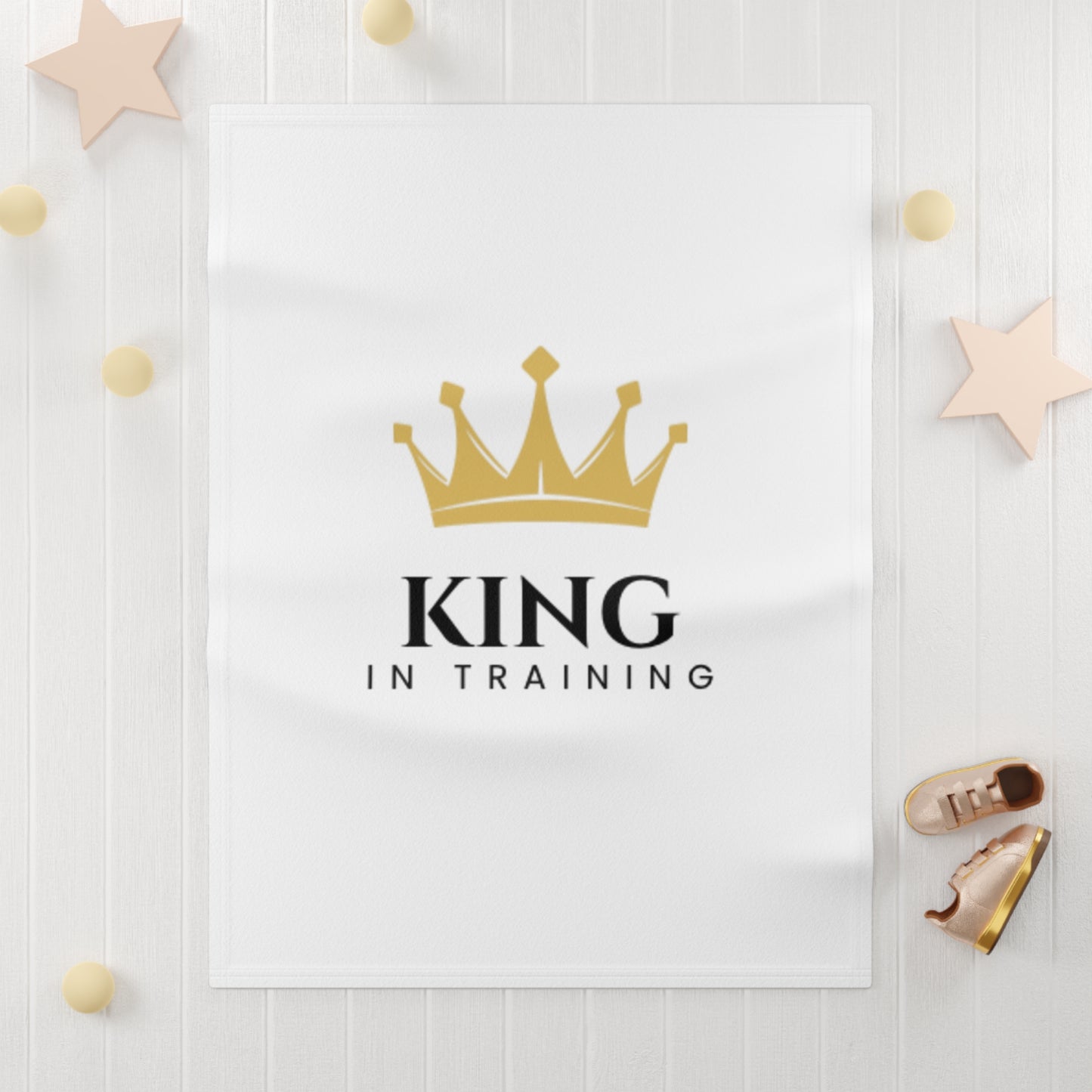 King in Training Soft Fleece Baby Blanket