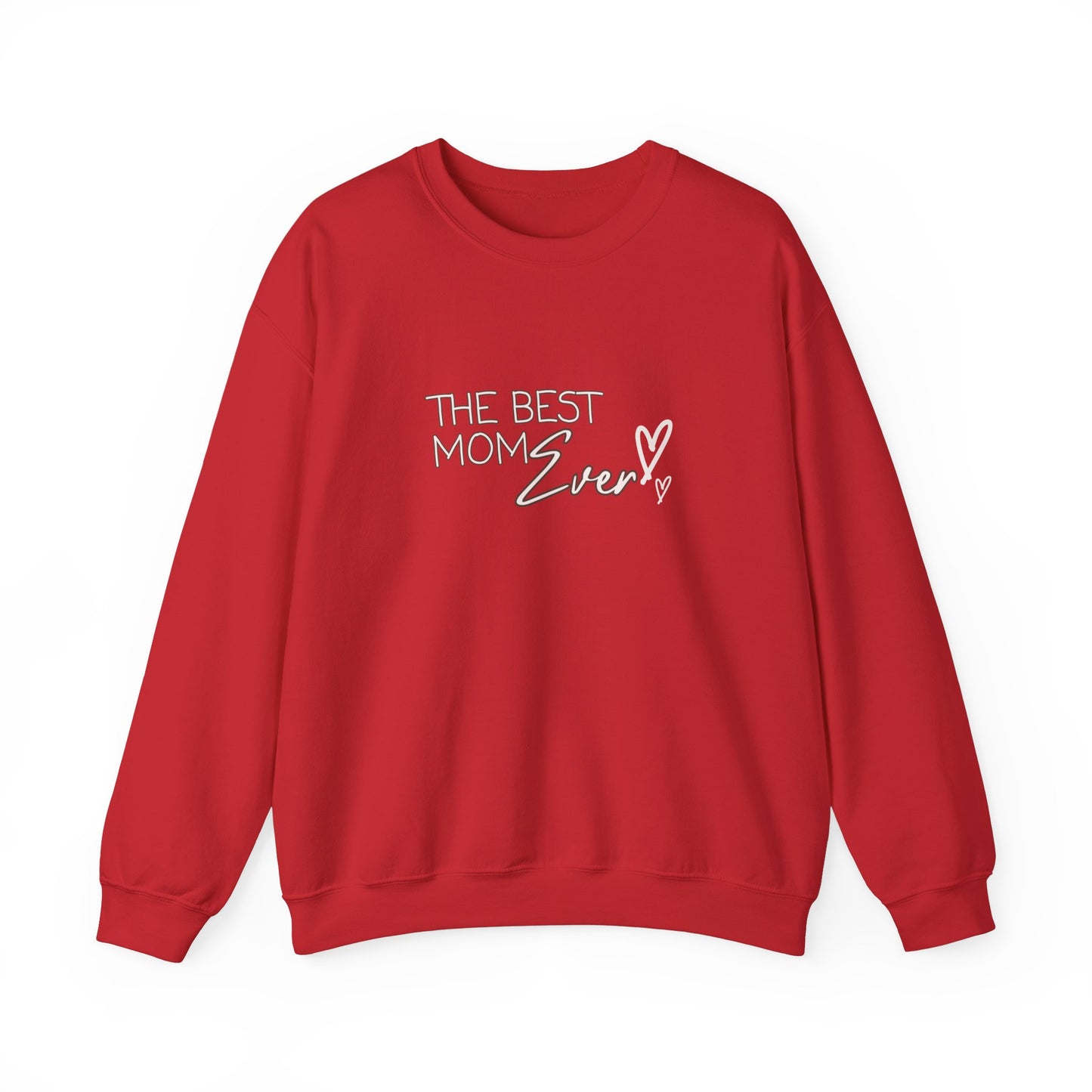 Best Mom Ever Hearts Heavy Blend™ Crewneck Sweatshirt