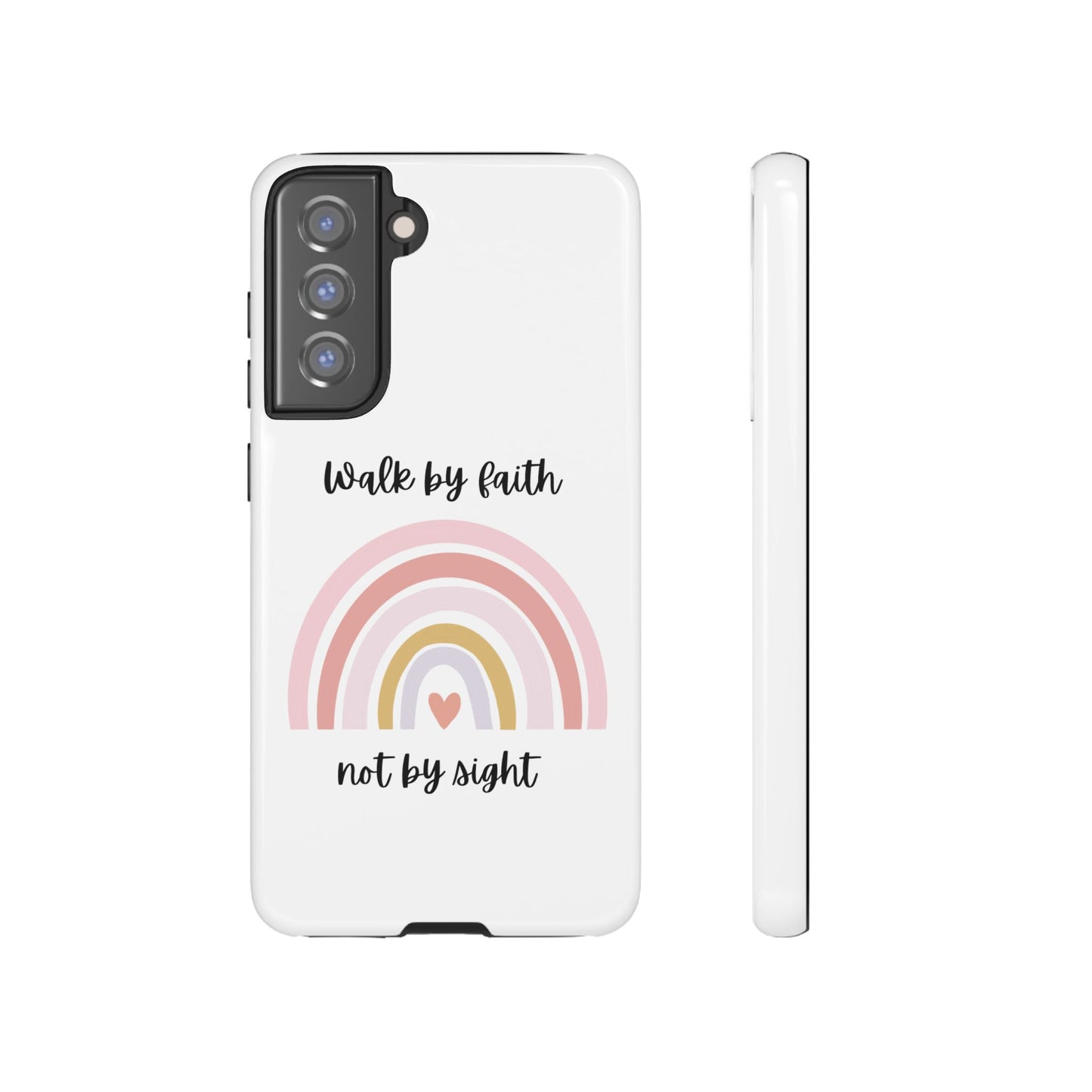Walk By Faith Rainbow Phone Case