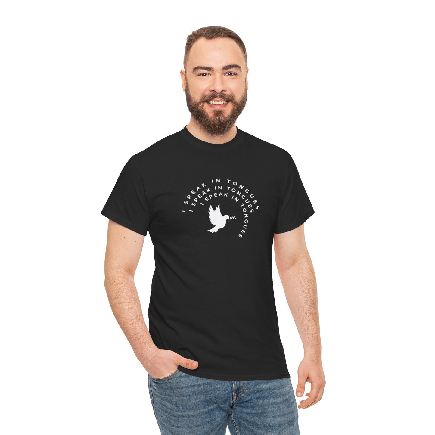 Speak In Tongues White Dove Unisex Cotton T-Shirt